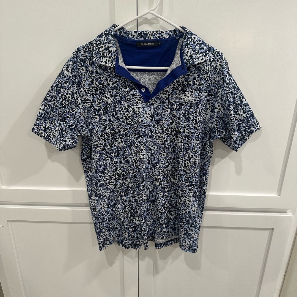 Blue Bugatti Golf Polo